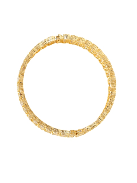 

Voylla Set Of 2 Gold-Plated Handcrafted Bangle-Style Bracelet