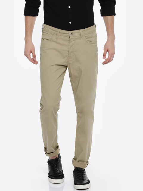 

Jack & Jones Men Grey Slim Fit Solid Chinos