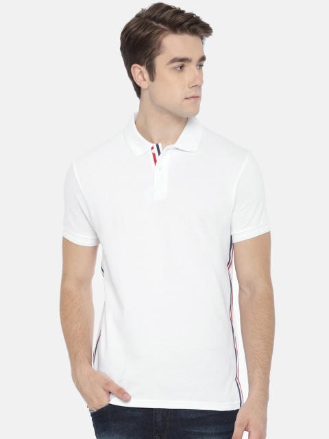 

Jack & Jones Men White Solid Polo Collar T-shirt