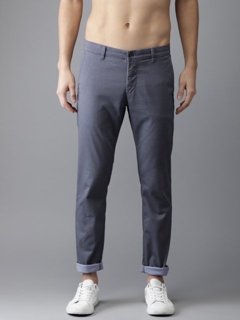 

Flying Machine Men Grey Slim Fit Printed Chinos