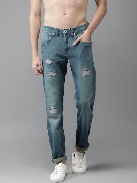 

Flying Machine Men Blue Skinny Fit Mid-Rise Mildly Distressed Stretchable Jeans