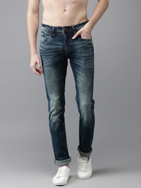 

Flying Machine Men Blue Micheal Slim Fit Mid-Rise Clean Look Stretchable Jeans