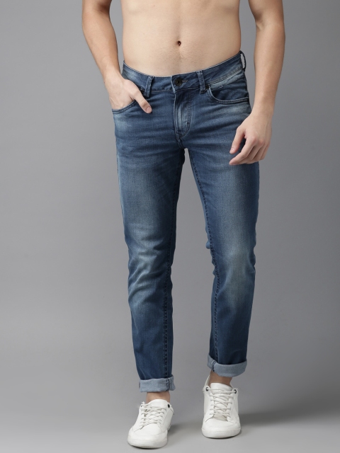 

Flying Machine Men Blue Skinny Fit Mid-Rise Clean Look Stretchable Jeans