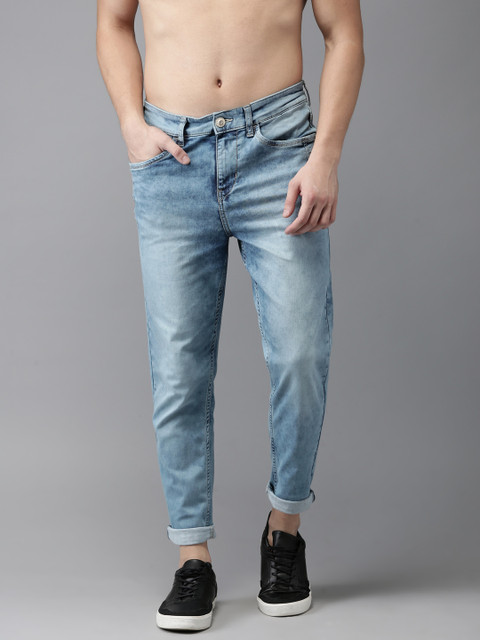 

Flying Machine Men Blue Tapered Fit Mid-Rise Clean Look Stretchable Jeans