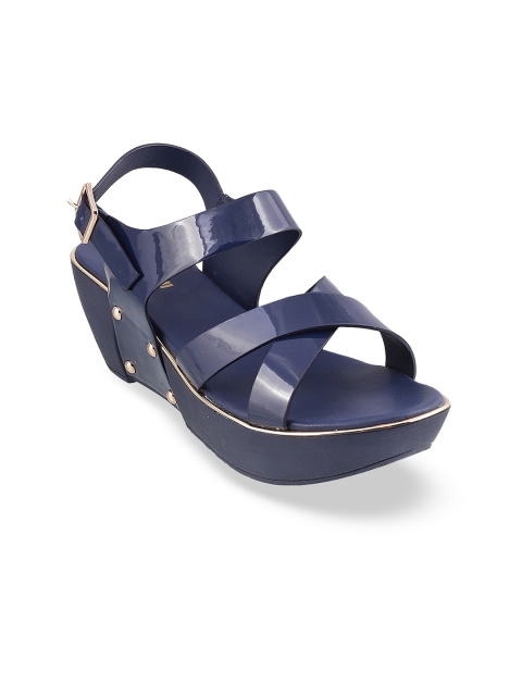 

Mochi Women Navy Blue Solid Sandals