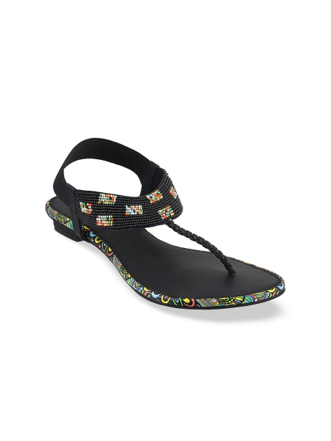 

Mochi Women Black Woven Design Heels