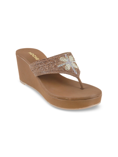 

Mochi Women Gold-Toned Embellished Heels