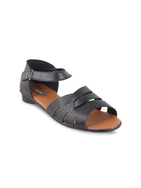 

Mochi Women Black Solid Synthetic Open Toe Flats