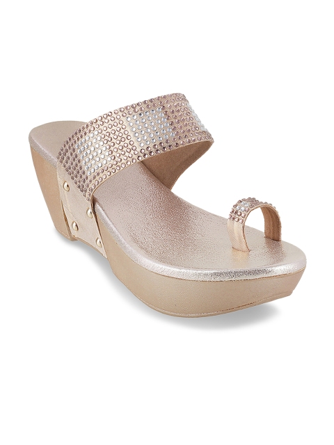 

Mochi Women Beige Solid Sandals