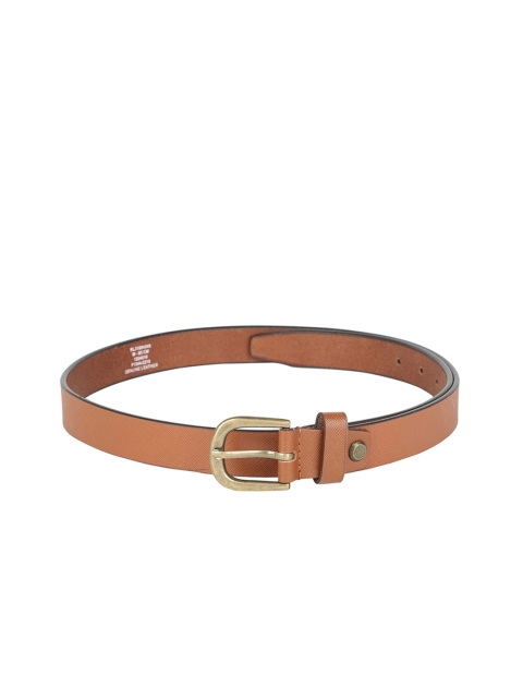 

Peter England Men Tan Woven Design Leather Belt