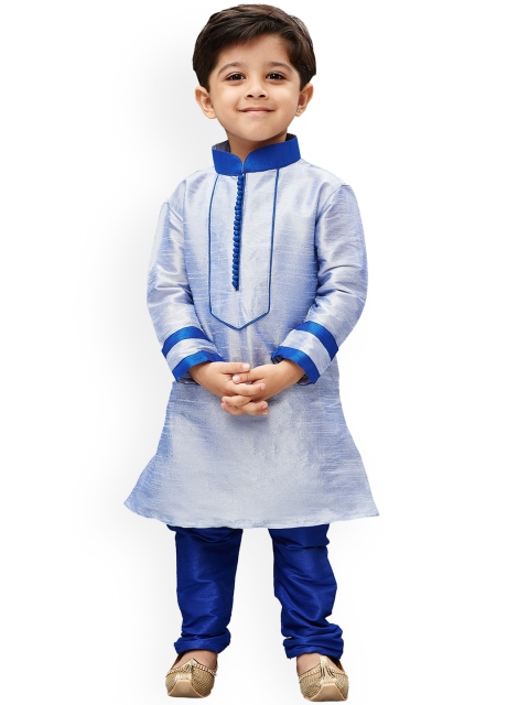 

JBN Creation Boys Blue Solid Kurta with Churidar