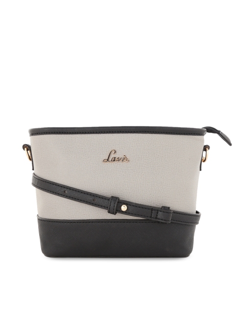 

Lavie Grey & Black Colourblocked Shoulder Bag