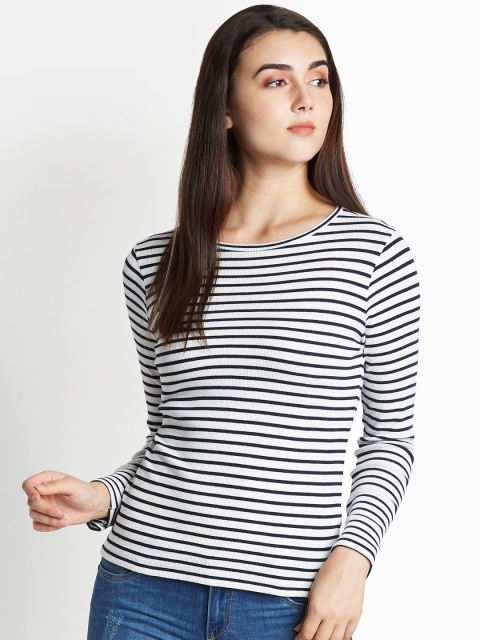 

Honey by Pantaloons Women White Striped Top