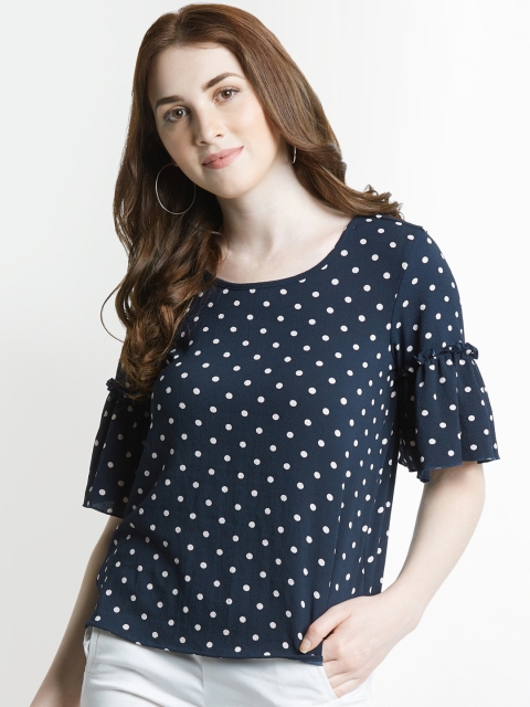 

Honey by Pantaloons Women Navy Blue Printed Top