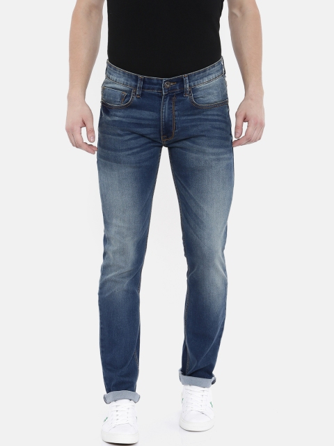 

Pepe Jeans Men Blue Vapour Slim Fit Low-Rise Clean Look Stretchable Jeans