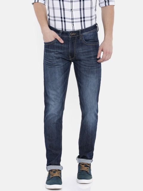 

Pepe Jeans Men Blue Cane Super Skinny Low-Rise Cropped Jeans