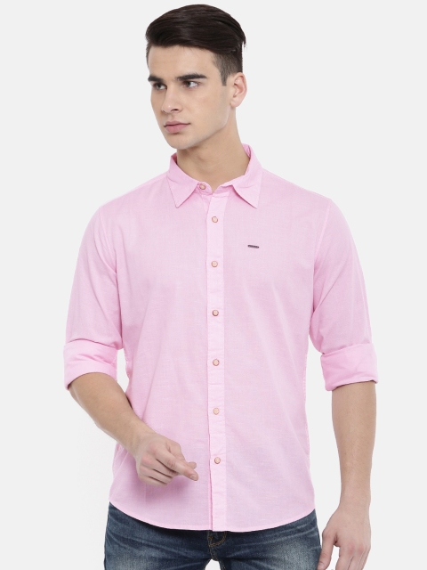 

Pepe Jeans Men Pink Slim Fit Solid Casual Shirt