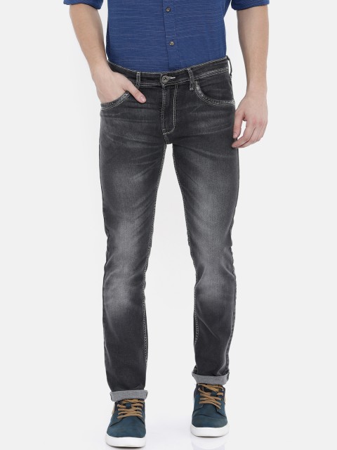 

Pepe Jeans Men Black Cane Super Skinny Low-Rise Cropped Jeans