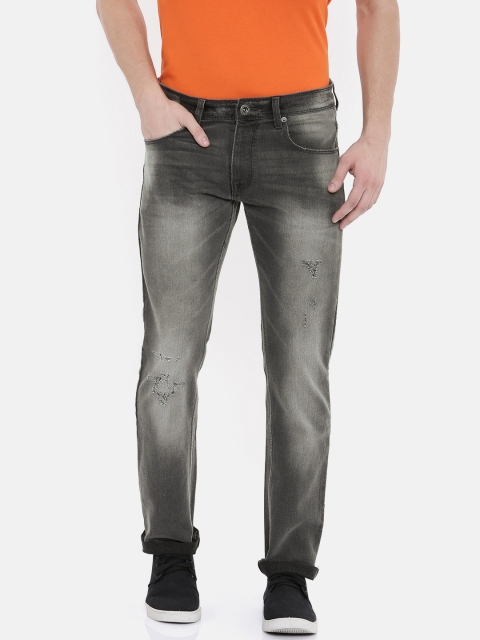 

Pepe Jeans Men Charcoal Grey Slim Fit Low-Rise Low-Distress Jeans