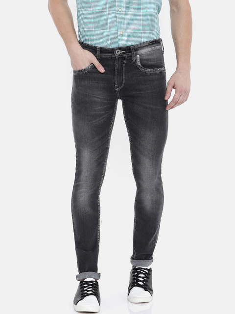 

Pepe Jeans Men Charcoal Grey Cane Skinny Fit Low-Rise Clean Look Stretchable Jeans