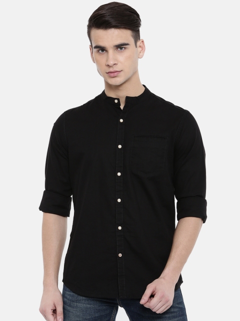 

Pepe Jeans Men Black Slim Fit Solid Casual Shirt