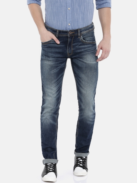 

Pepe Jeans Men Blue Slim Fit Low-Rise Low Distress Stretchable Jeans