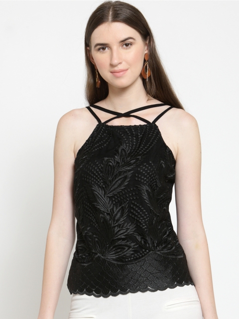 

Latin Quarters Women Black Embellished Top