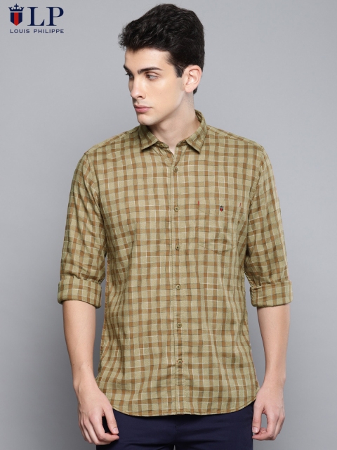 

Louis Philippe Sport Men Brown Slim Fit Checked Casual Shirt
