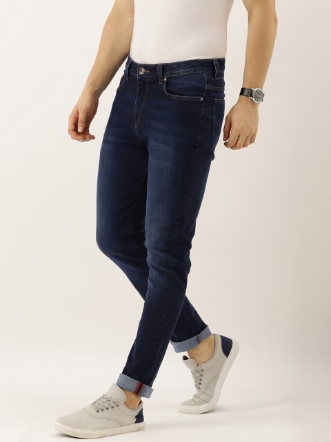

United Colors of Benetton Men Navy Blue Carrot Regular Fit Mid-Rise Clean Look Jeans