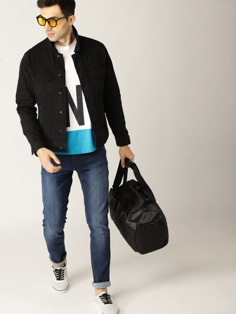 

United Colors of Benetton Men Navy Skinny Fit Mid-Rise Clean Look Stretchable Jeans, Navy blue