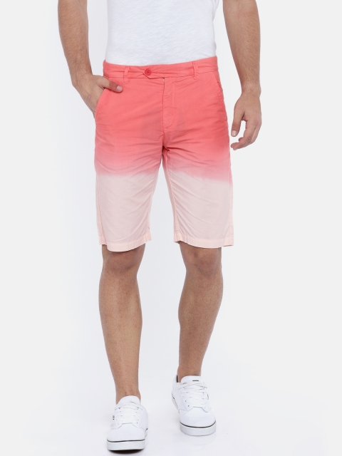 

United Colors of Benetton Men Pink Ombre Slim Fit Regular Shorts