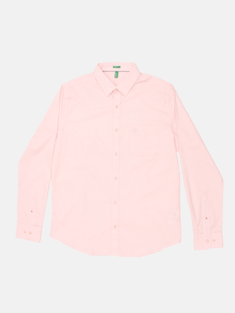 

United Colors of Benetton Men Pink Regular Fit Solid Casual Shirt