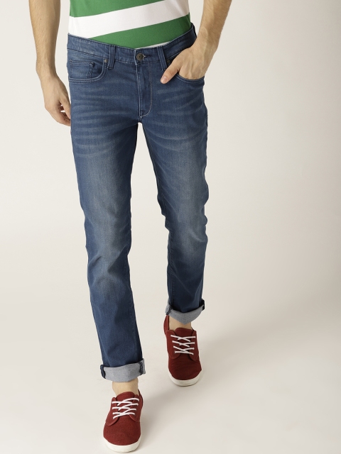 

United Colors of Benetton Men Navy Blue Skinny Fit Mid-Rise Clean Look Stretchable Jeans