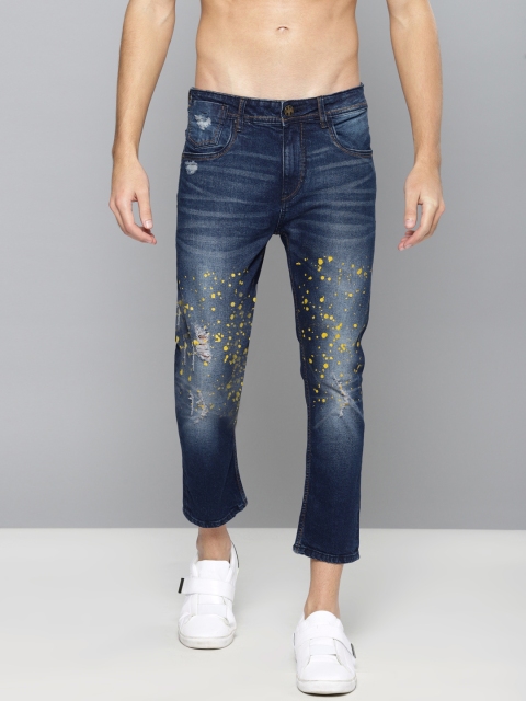 

Kook N Keech Men Blue Skinny Fit Mid-Rise Low Distress Stretchable Jeans