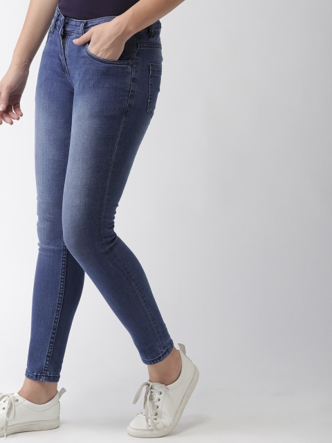 

Mast & Harbour Women Blue Skinny Fit Mid-Rise Clean Look Stretchable Jeans