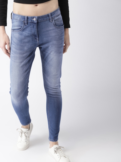 

Mast & Harbour Women Blue Skinny Fit Mid-Rise Clean Look Stretchable Jeans