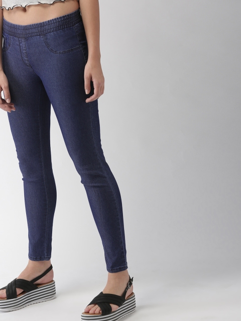 

Mast & Harbour Women Blue Solid Jeggings