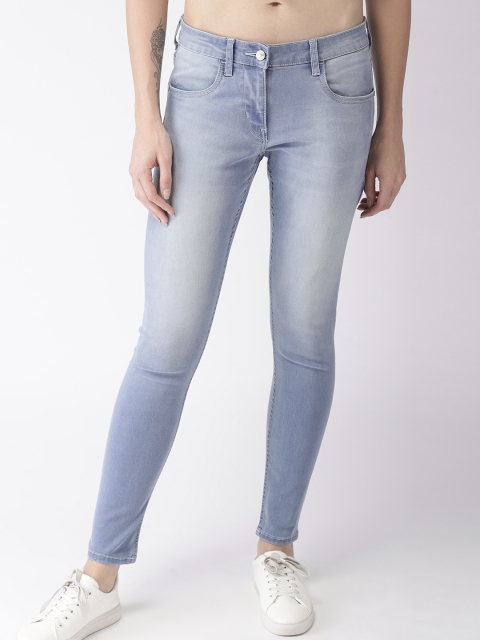 

Mast & Harbour Women Blue Skinny Fit Mid-Rise Clean Look Stretchable Cropped Jeans