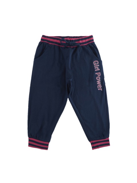 

Poppers by Pantaloons Girls Navy Blue Printed Joggers