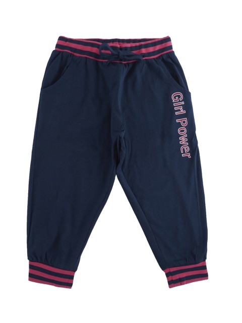 

Poppers by Pantaloons Girls Navy Blue Printed Joggers