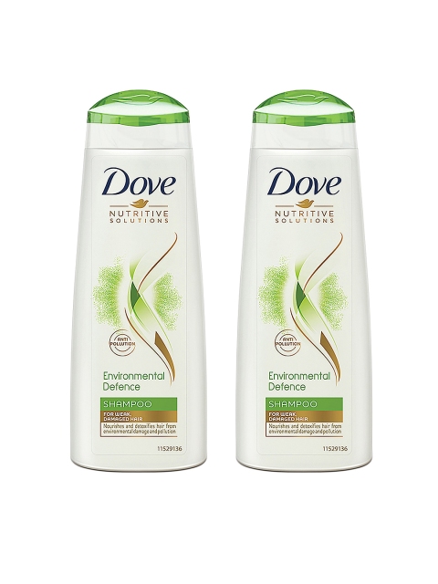 

Dove Pack of 2 Nutritive Solutions Anti-Pollution Shampoo 180 ml each, Green