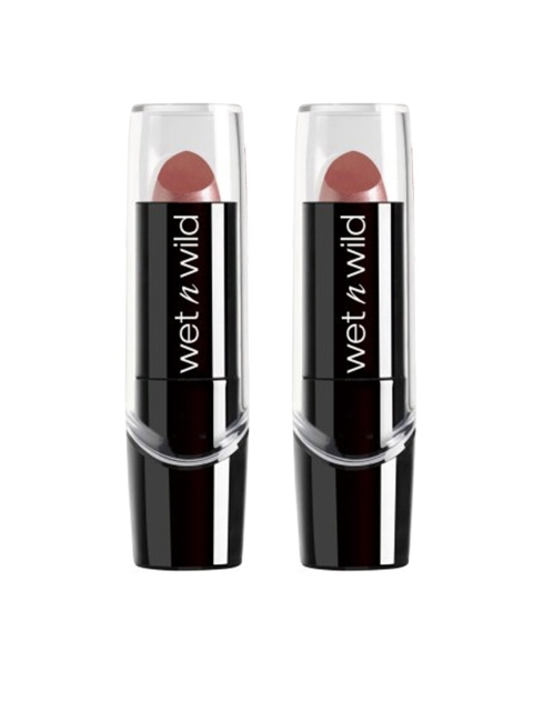 

Wet n Wild Sustainable Set of 2 Silk Finish Dark Pink Frost Lipstick E530D