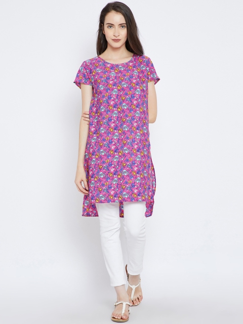 

Ruhaans Pink & Blue Printed Tunic