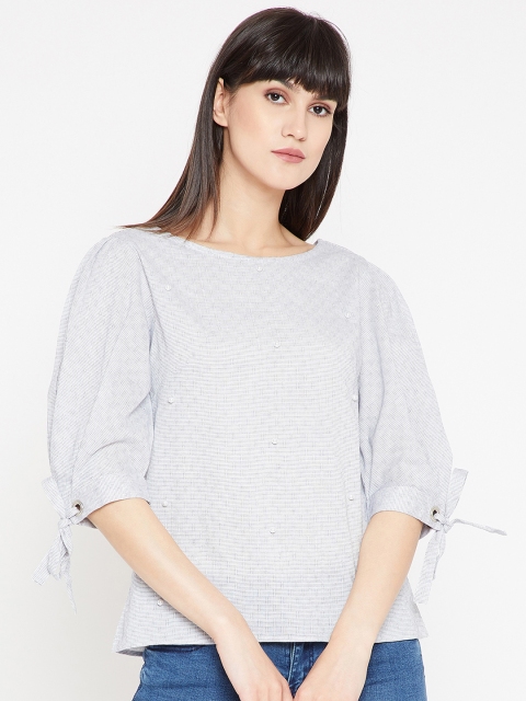 

Marie Claire Women Grey Printed Top