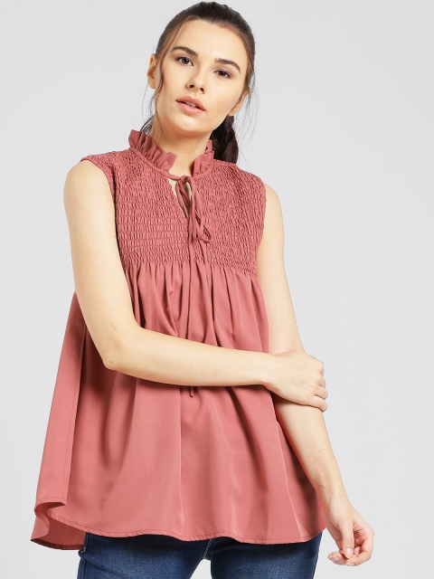 

MIWAY Women Rust Solid A-Line Top