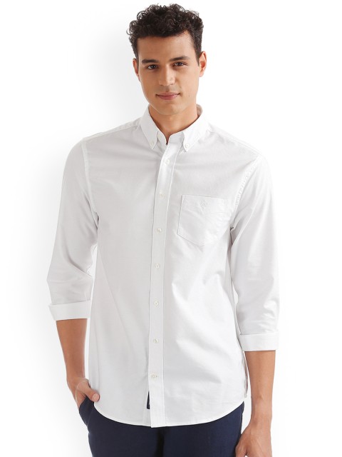 

GANT Men White Regular Fit Solid Casual Shirt