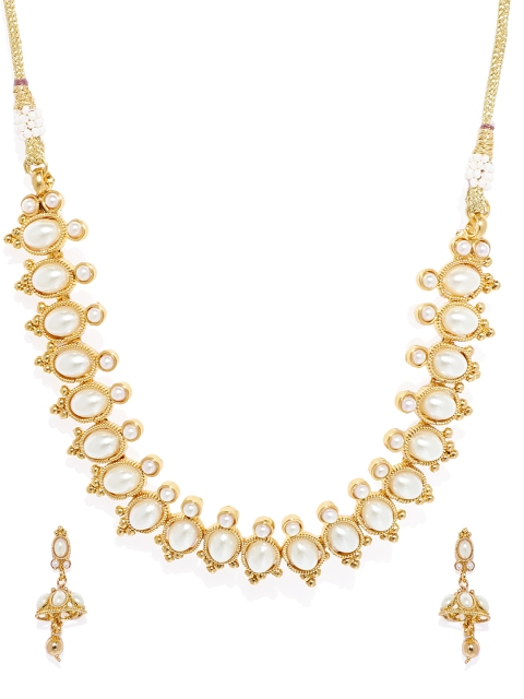 

Alamod Gold-Plated and Pearl Studded Jewellery Set