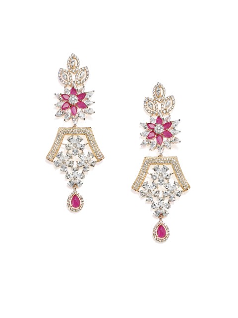 

Alamod Pink Gold-Plated Antique Contemporary Drop Earrings