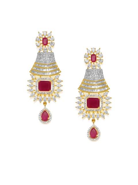 

Alamod Red Gold-Plated Antique Contemporary Drop Earrings