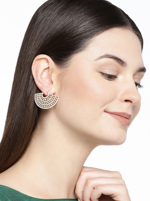 

Alamod Gold-Plated & White Geometric Studs